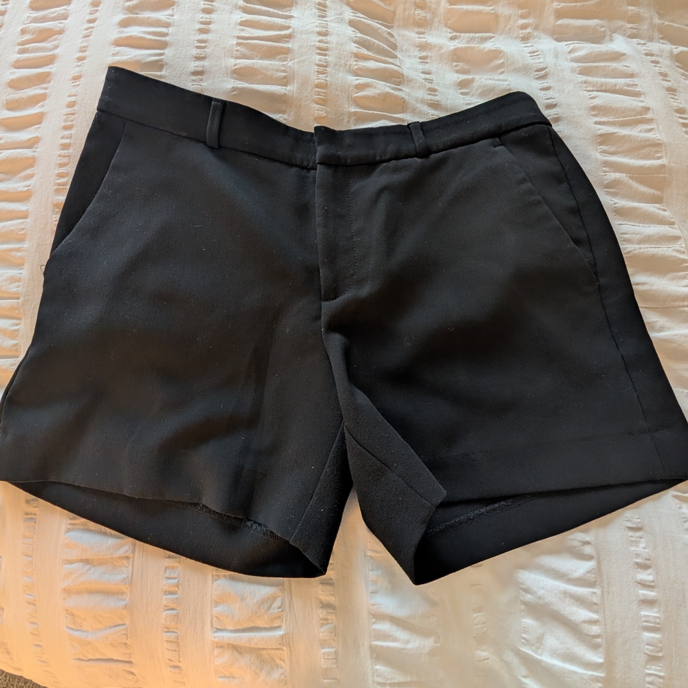 Banana Republic High Waist Black Shorts with Smooth Finish